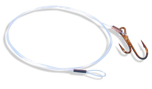 fluorocarbon s dvojháčkem, vel. 2/0, 55 cm/0,32 mm (1)