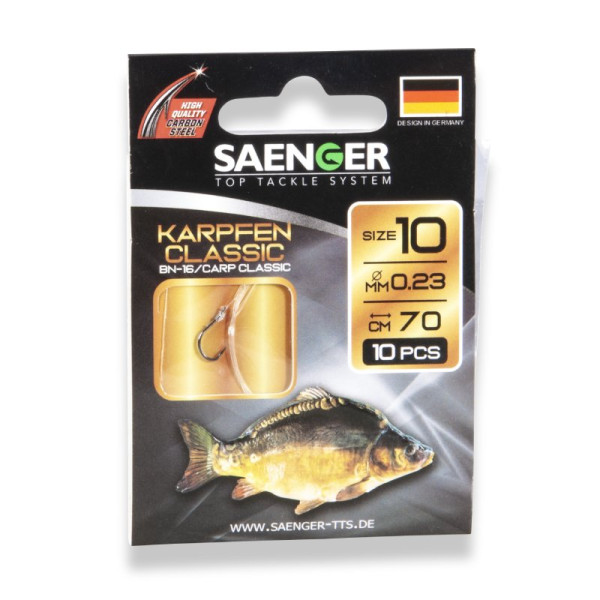 návazec na kapry Karpfen Classic 4, 10 ks (1)