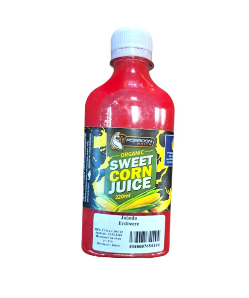 Poseidon ORGANIC sweet corn juice 220ml - Jahoda (1)