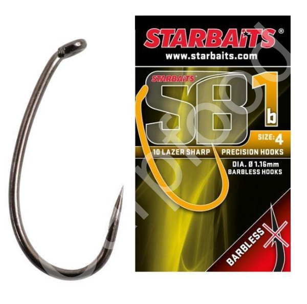 STARBAITS Háček  SB 1 b  bez protihrotu (10 ks) vel 8
