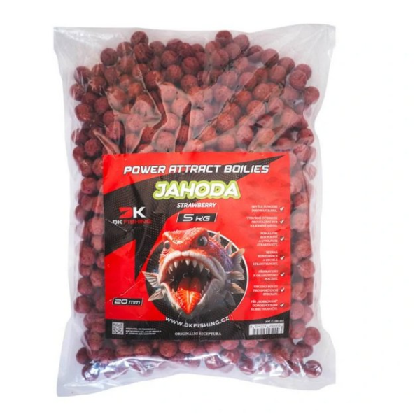 boilies Power Attract jahoda 5kg 20mm (1)