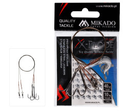 MIKADO OCELOVÉ LANKO S TROJHÁČKEM 40cm/10kg - HNĚDÁ - 2 ks