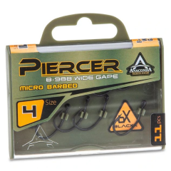 háček Piercer B-988 Wide Gape Barbless 11ks velikost (2)