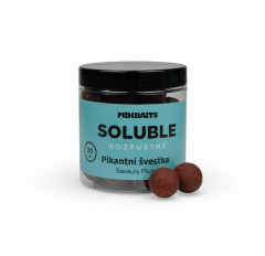 MIKBAITS Rozpustné SOLUBLE boilie 250ml - Pikantní švestka 20mm